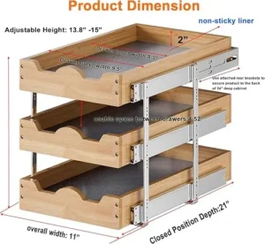 mejores organizadores de madera para cocina
