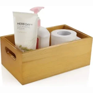 organizador para baño de pino  