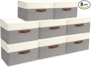 a group of boxes with handles