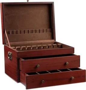 organizador de utensilios de cocina de madera.