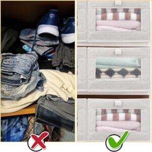 a collage of clothes in a closet