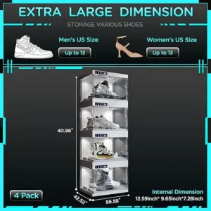Organizador de zapatos con control inteligente LED